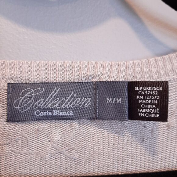 🍁COSTA BLANCA Beaded Button Front Cardigan Sweater Soft Viscose Knit - Picture 14 of 15